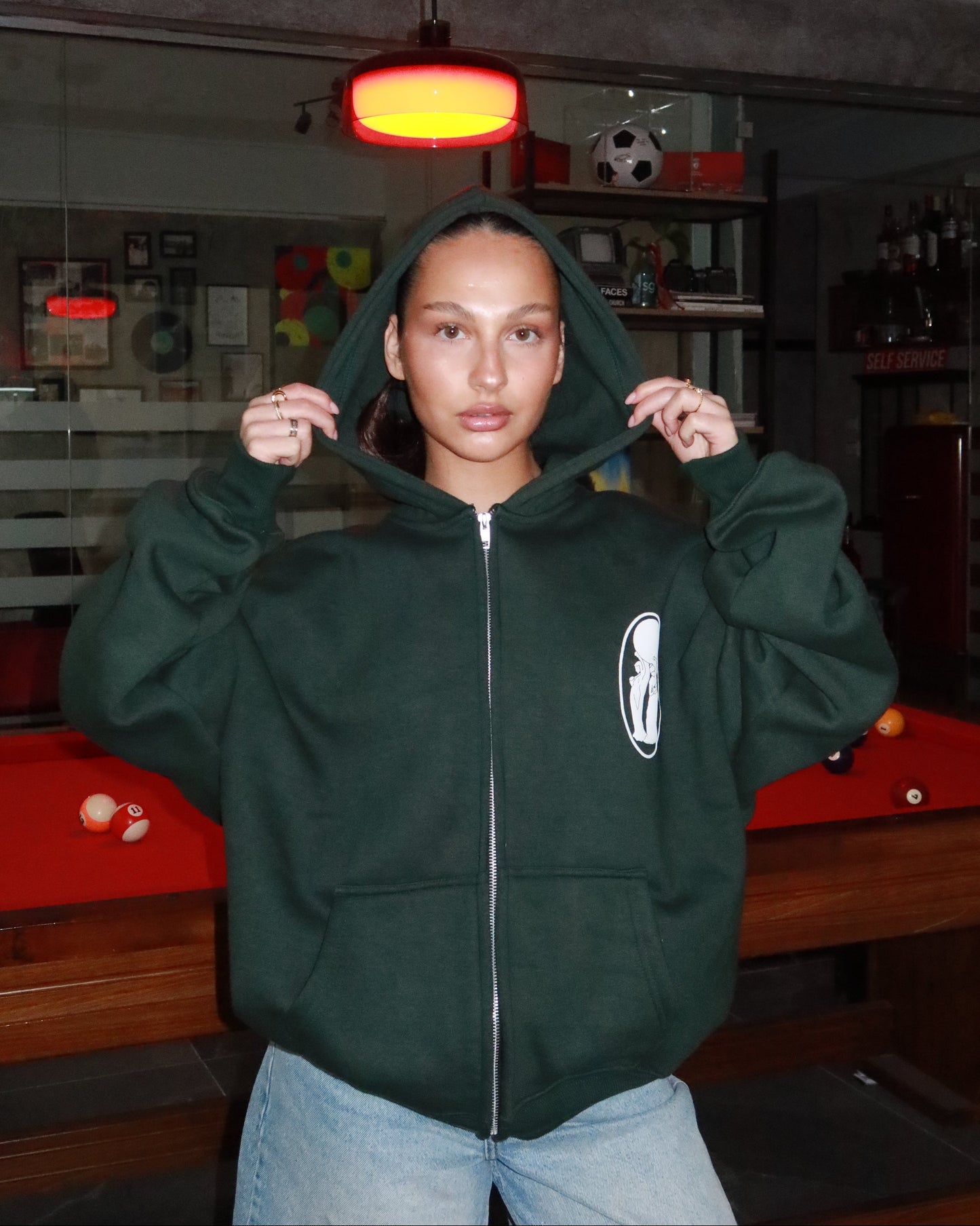 ULTIMATE CLASSIC ZIP HOODIE [DARK GREEN]