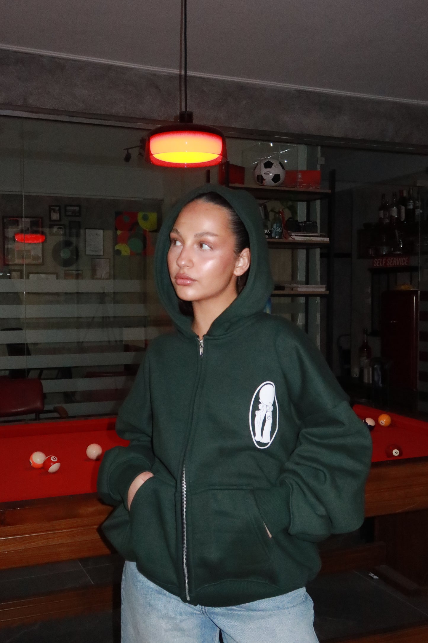 ULTIMATE CLASSIC ZIP HOODIE [DARK GREEN]