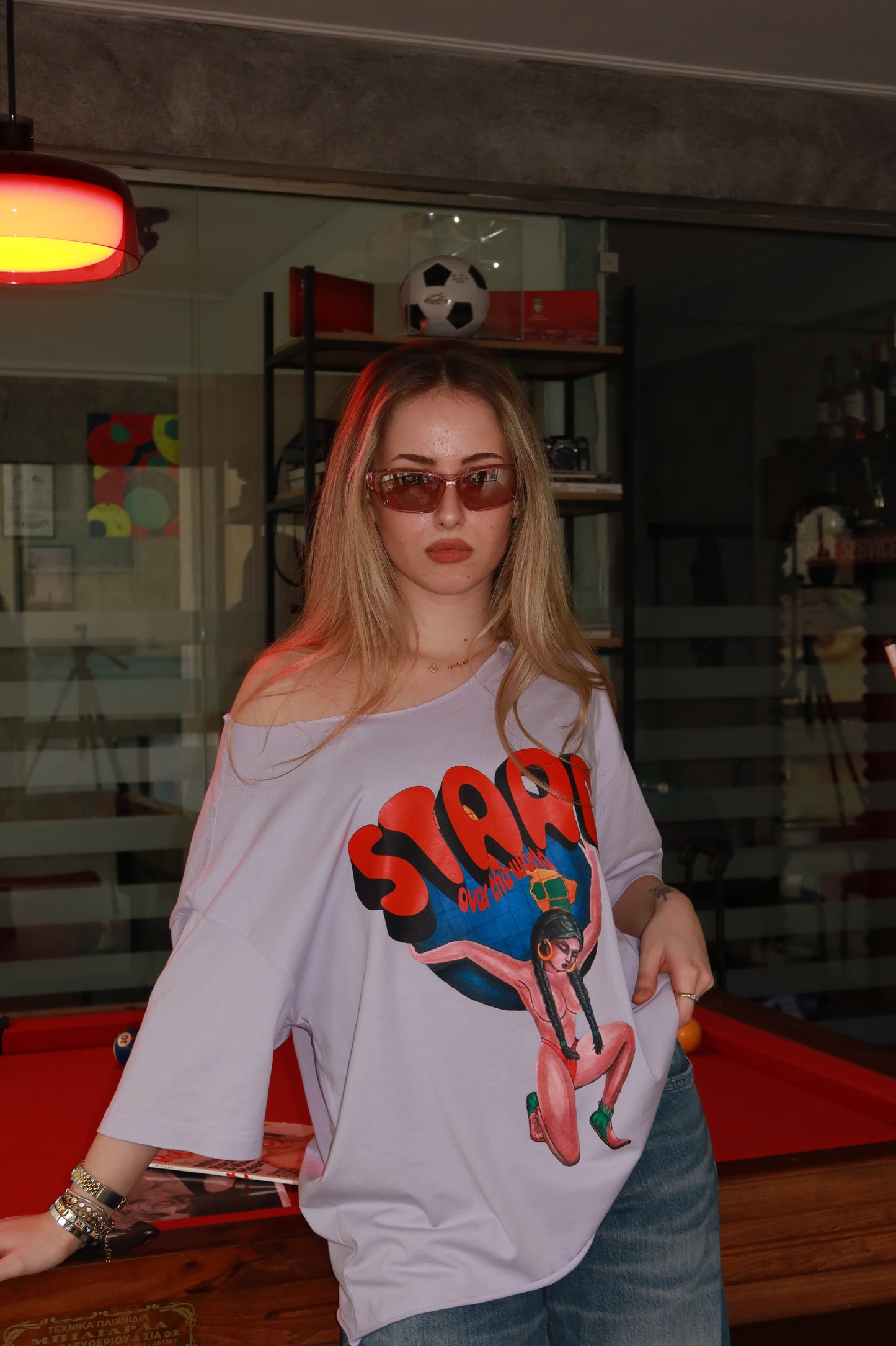 VIOLETTE WIDE NECK TEE LILAC