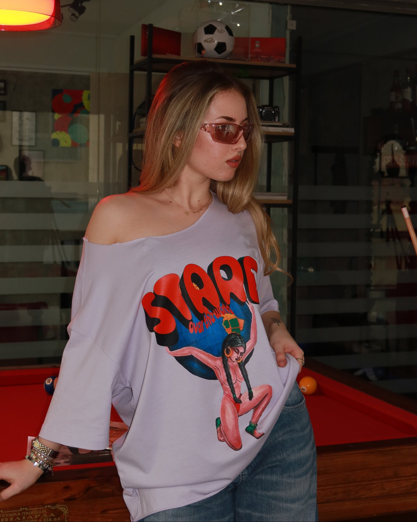 VIOLETTE WIDE NECK TEE LILAC