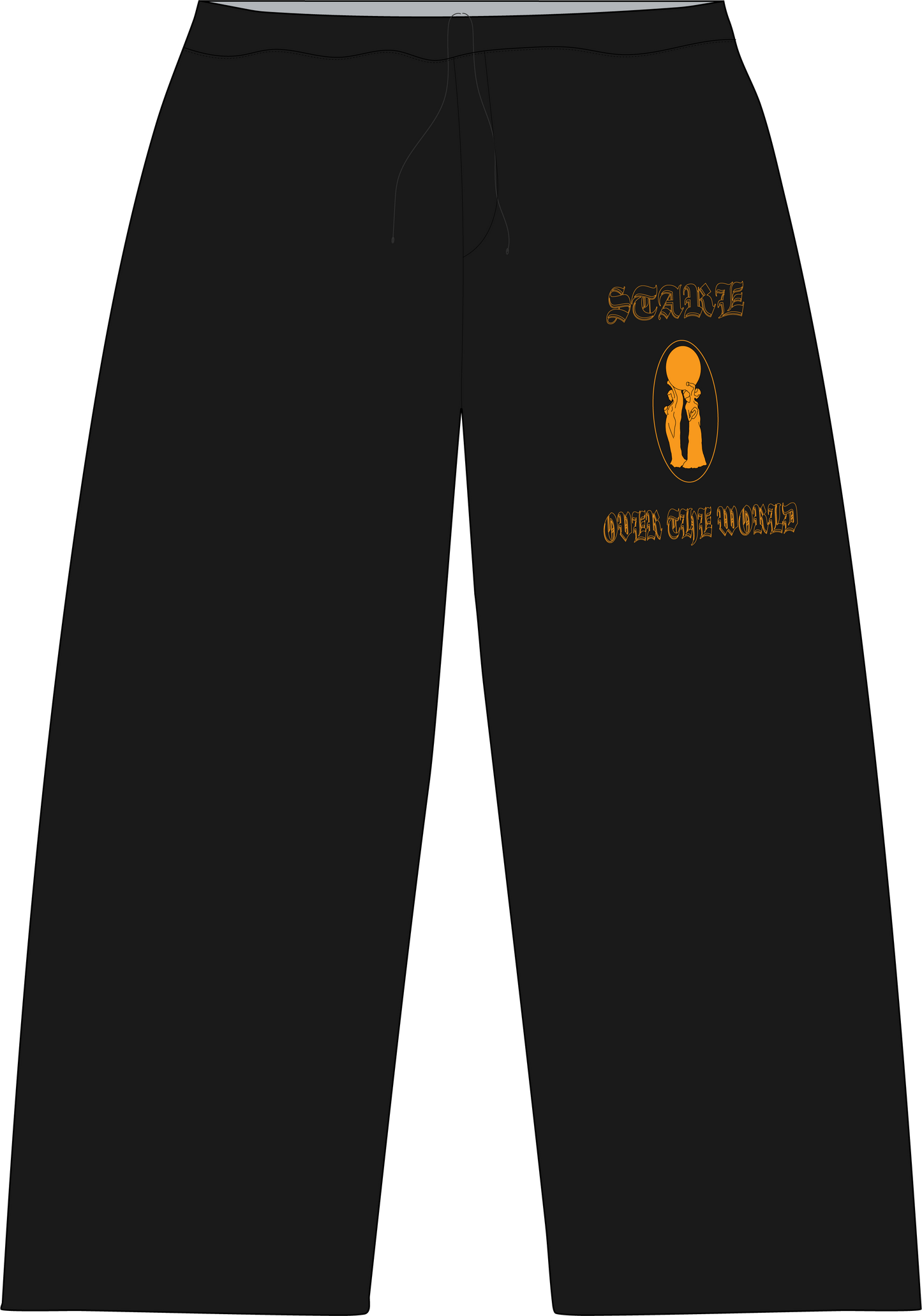 FLAME SWEATPANTS BLACK